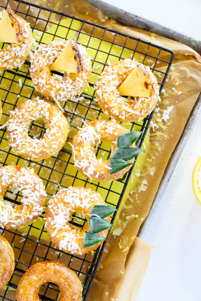 Baked Pineapple Donuts Recipe || @theproperblog