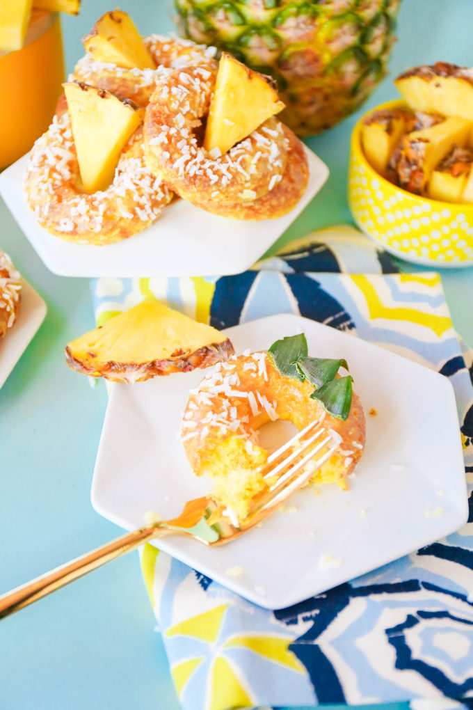 Baked Pineapple Donuts Recipe || @theproperblog