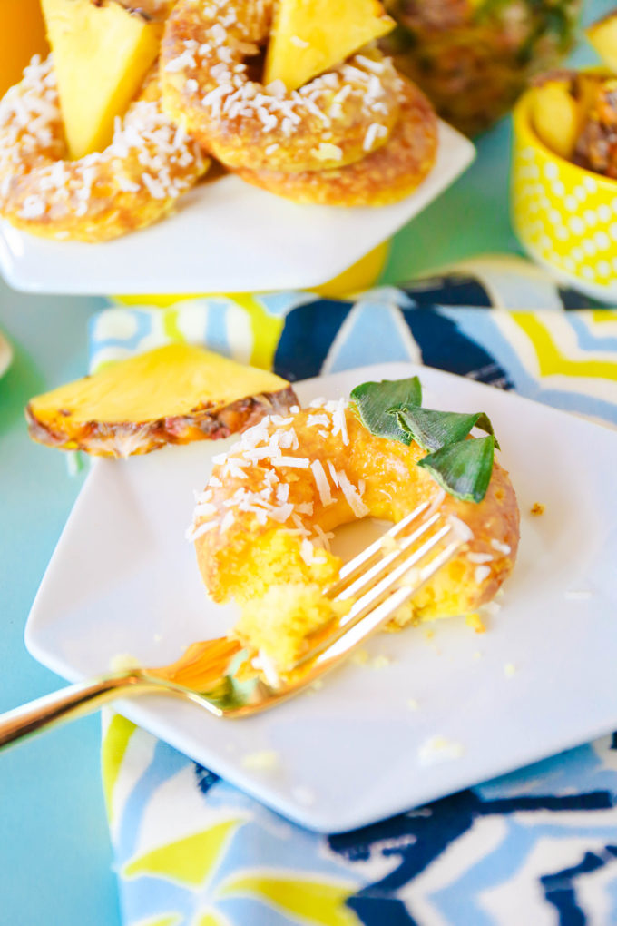 Baked Pineapple Donuts Recipe || @theproperblog