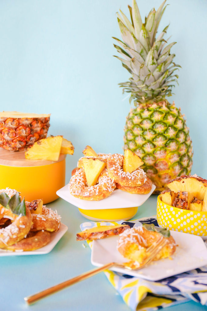 Baked Pineapple Donuts Recipe || @theproperblog