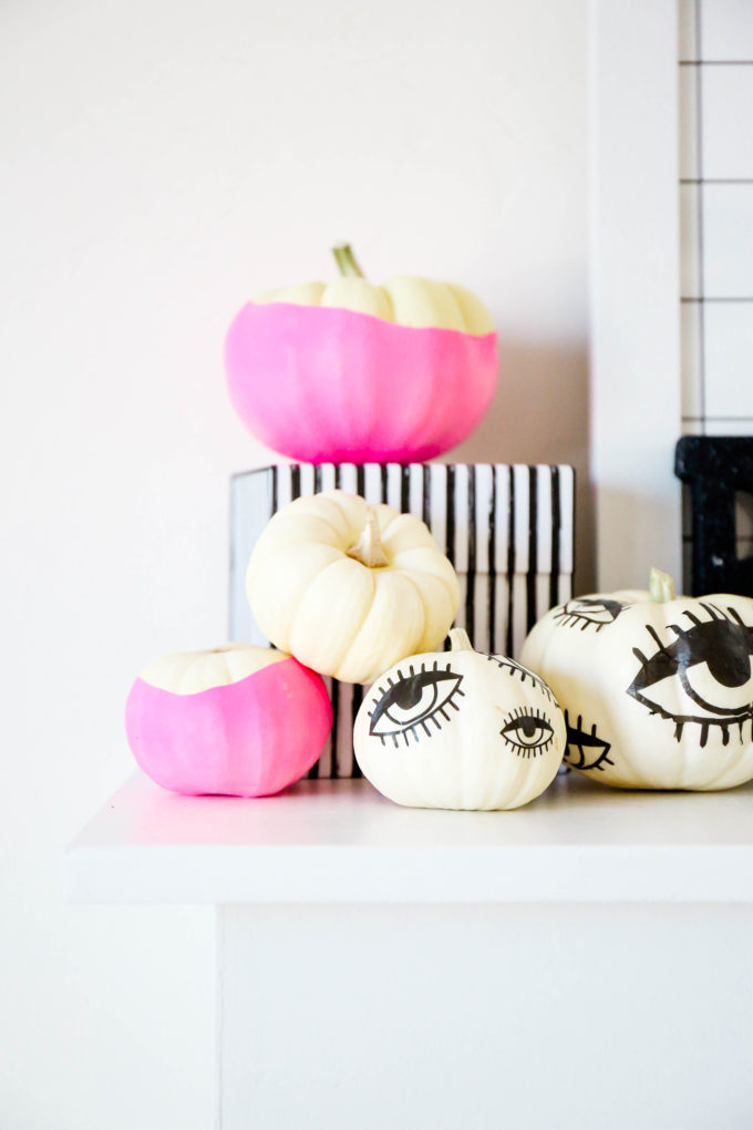 DIY Tattooed Pumpkins with Printable Eyes 