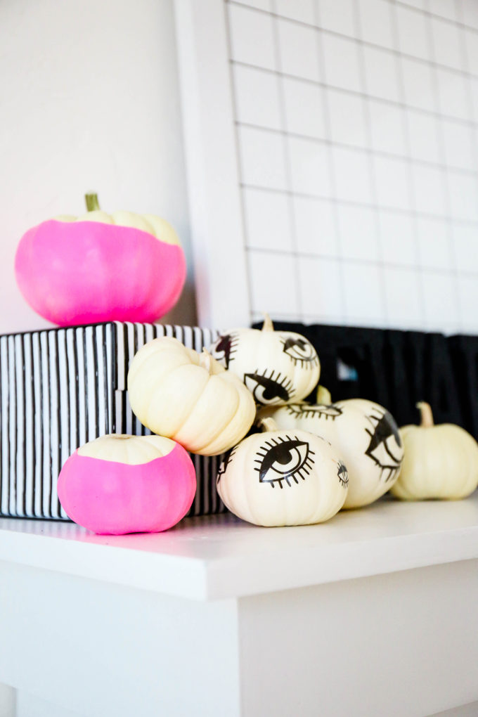 DIY Tattooed Pumpkins with Printable Eyes 