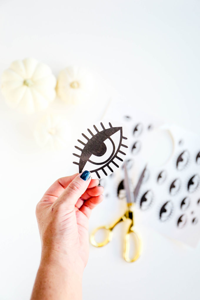DIY Tattooed Pumpkins with Printable Eyes 