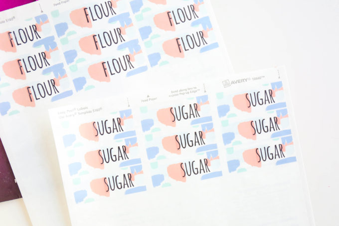 Watercolor Pantry Labels 