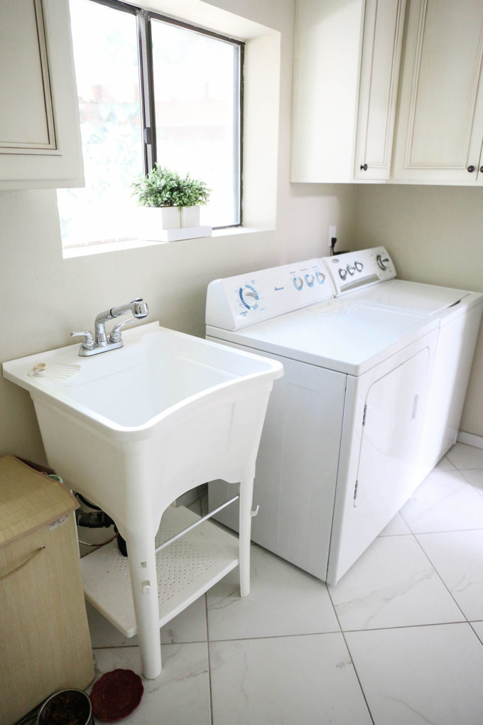 #ProperAtHome \\ A Simple Marble Makeover In Our Laundry Room 