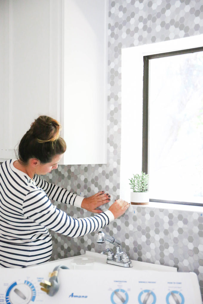 #ProperAtHome \\ A Simple Marble Makeover In Our Laundry Room 