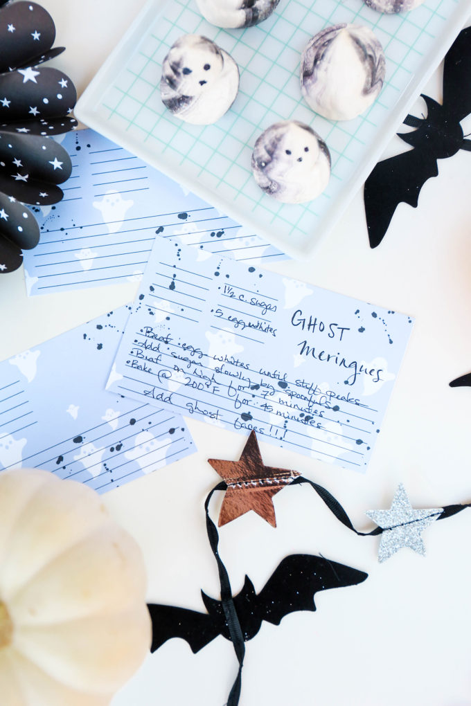 #ProperPrintables \\ Ghosty Printable Recipe Cards 