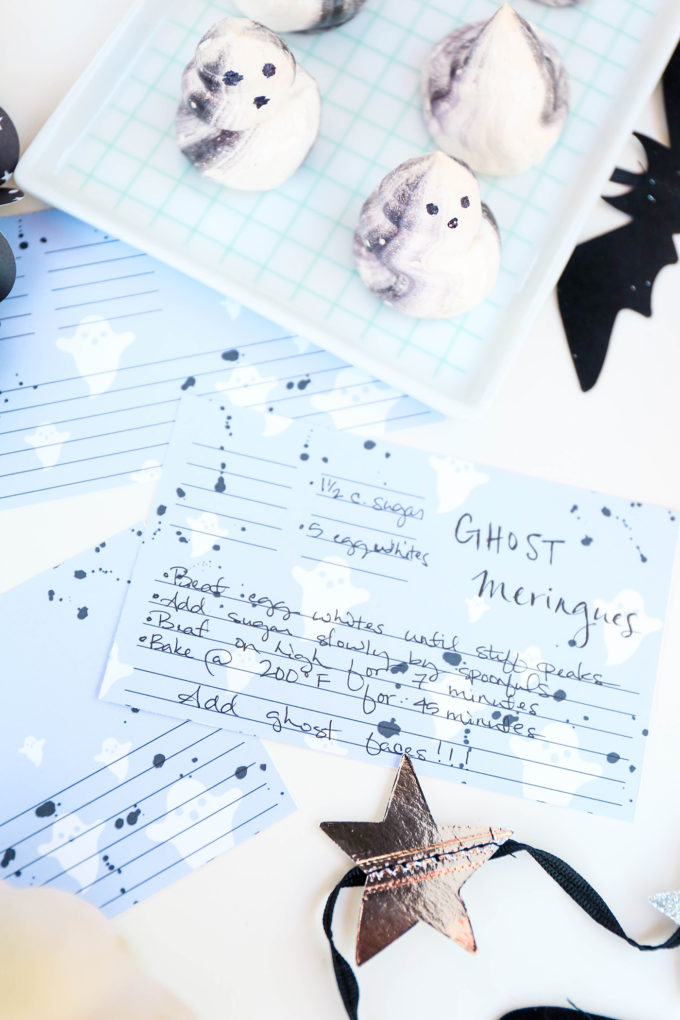 #ProperPrintables \\ Ghosty Printable Recipe Cards 