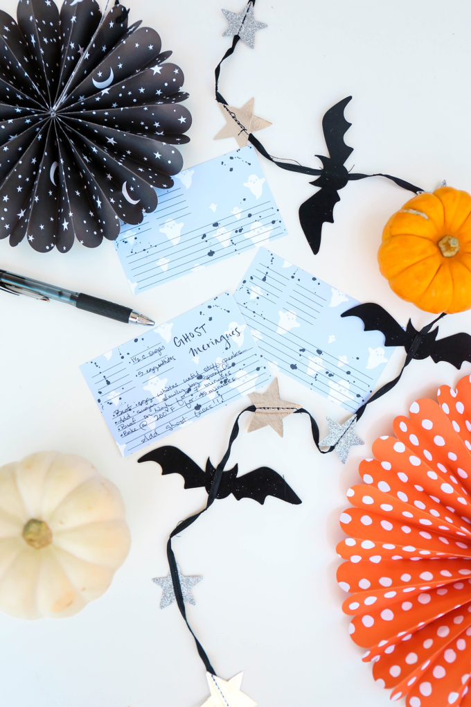 #ProperPrintables \\ Ghosty Printable Recipe Cards 