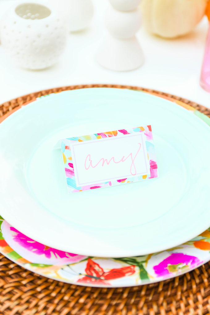 #ProperPrintables \\ Painterly Place cards Perfect For Thanksgiving 