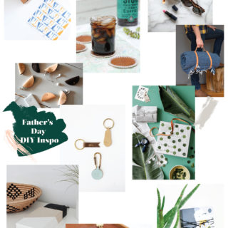 a roundup of last minute father's day #diy projects made with leather and paper