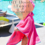DIY Hooded Towel with Pom Pom Trim
