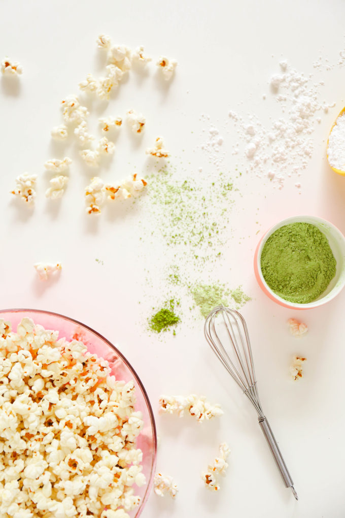 Coconut Matcha Popcorn recipe