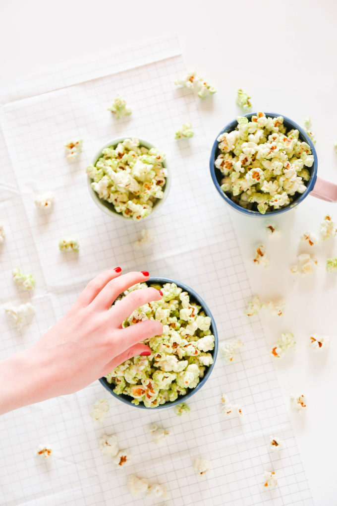 Coconut Matcha Popcorn recipe