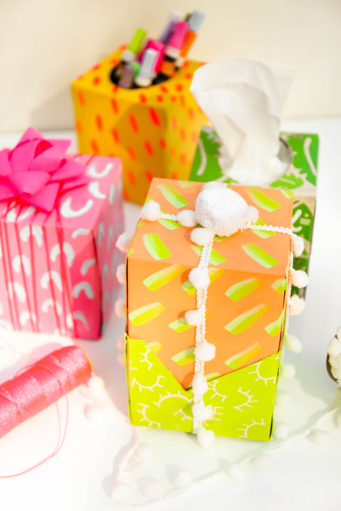 Make It \\ DIY Gift Wrap with Upcycled Kleenex Boxes 