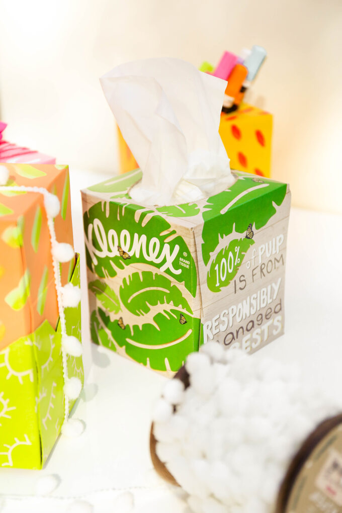 upcycled kleenex box 