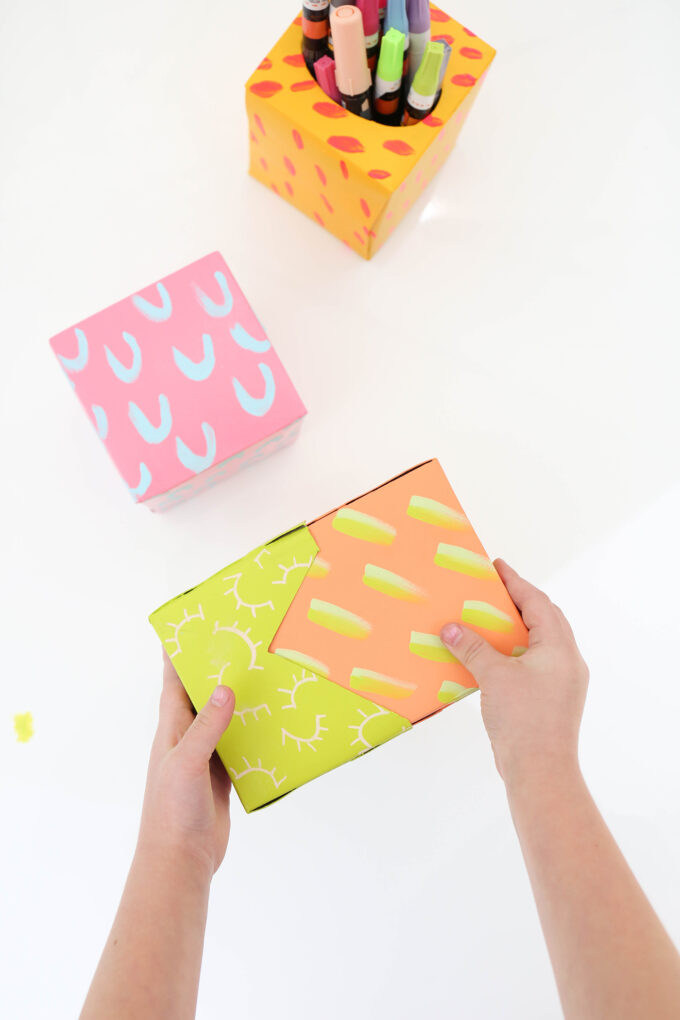 Make It \\ DIY Gift Wrap with Upcycled Kleenex Boxes 