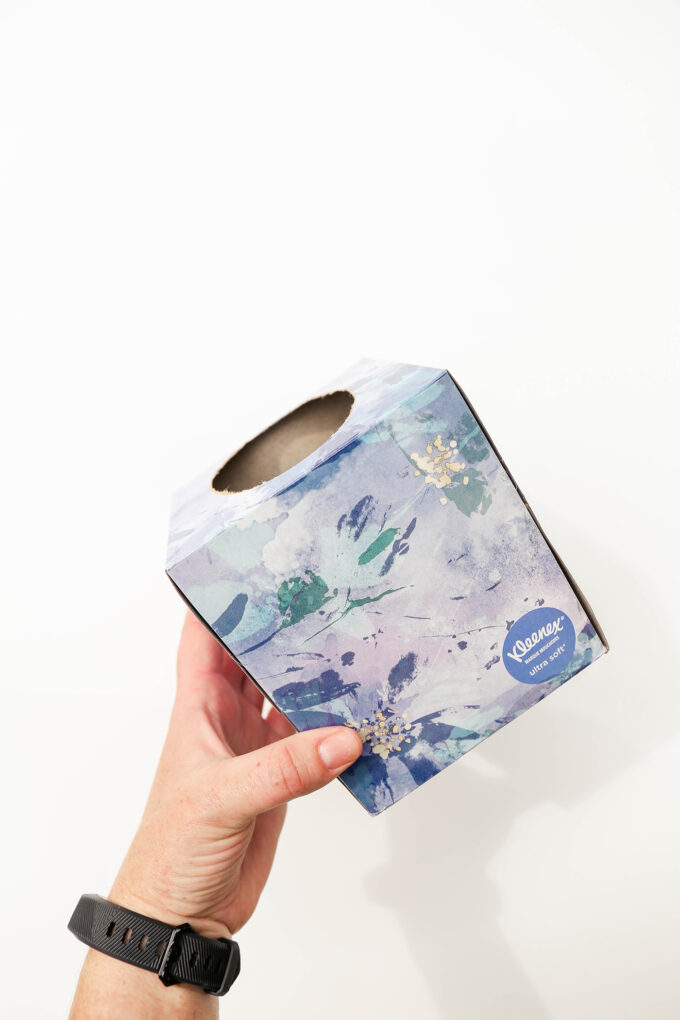 upcycled kleenex box