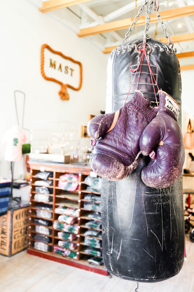 Mast Shop in Tucson - with hanging punching bag 