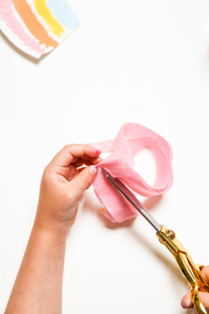 cutting tissue paper streamers 