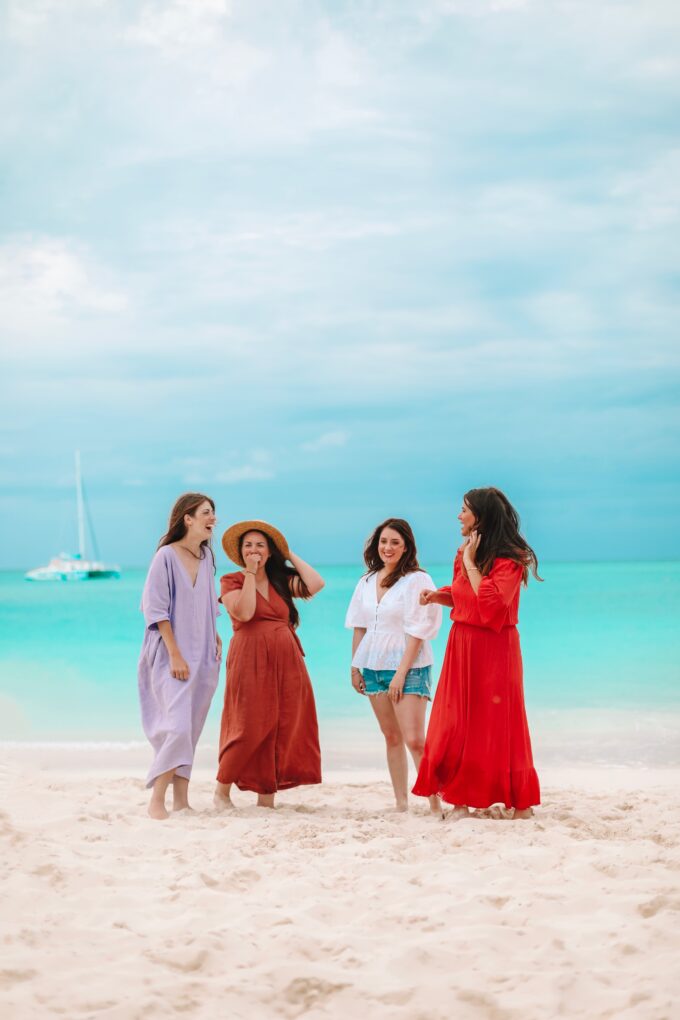 girlfriends on beach 