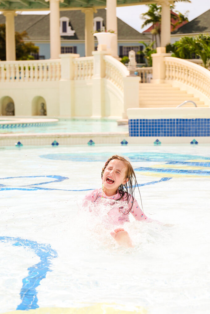 little girl in swimming pool 