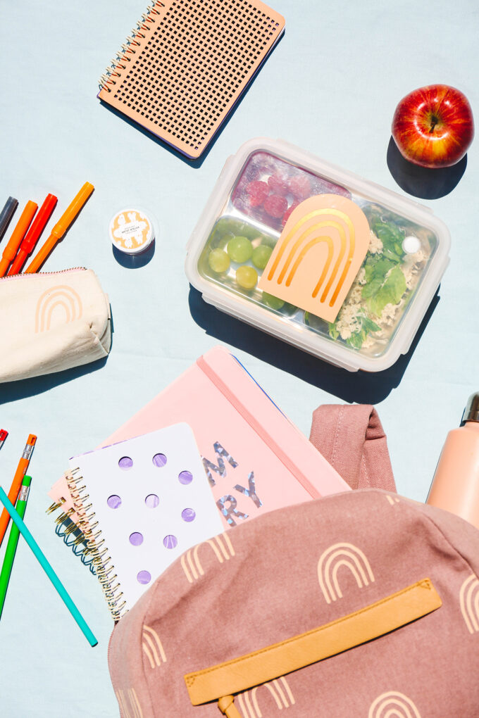 flatlay of back to school accessories 