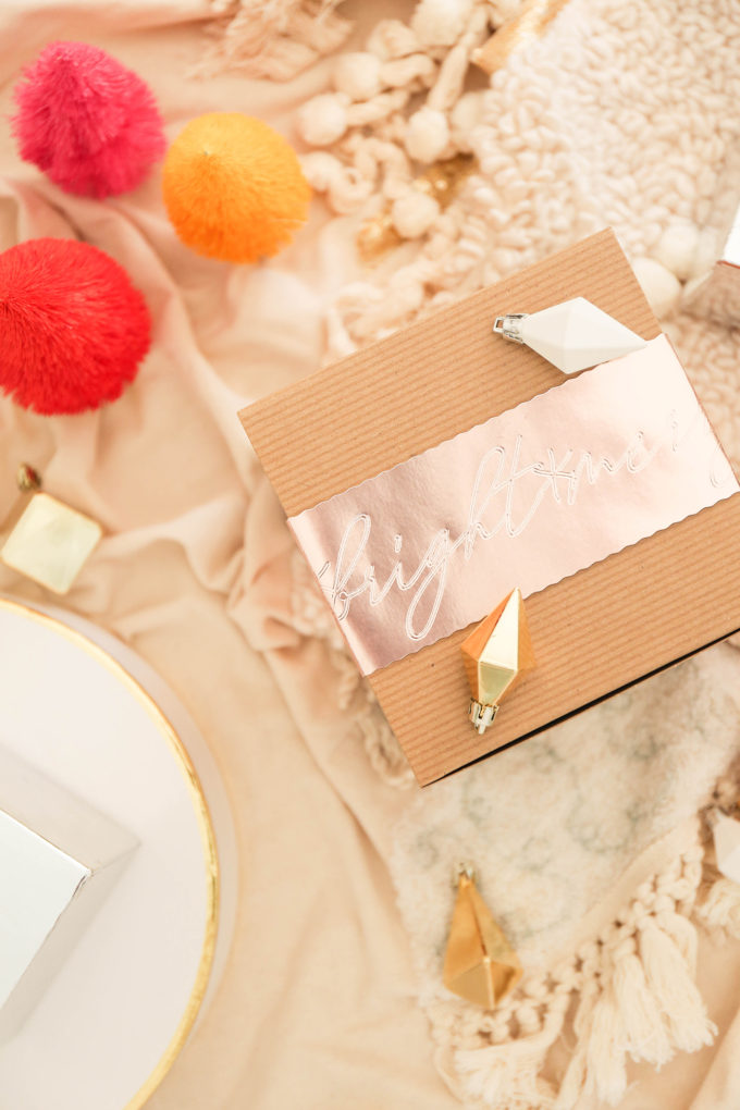DIY Gift Wrap with Debossed Foil Sleeve