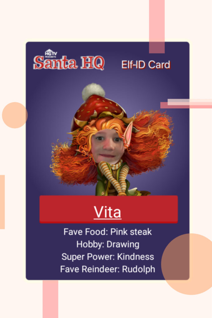 Elf ID Card from HGTV Santa HQ