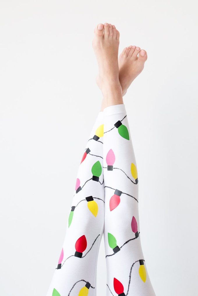 christmas lights leggings