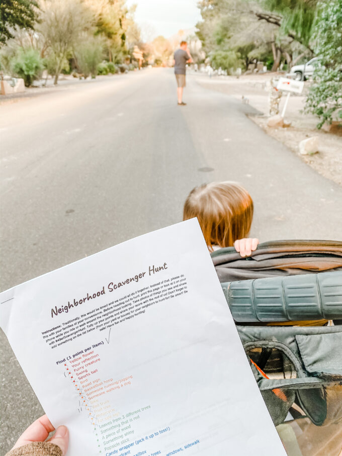 Neighborhood Scavenger Hunt Printable Activity 