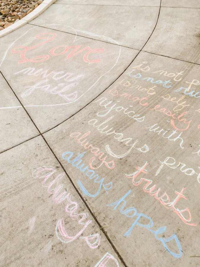 sidewalk chalk scavenger hunt 