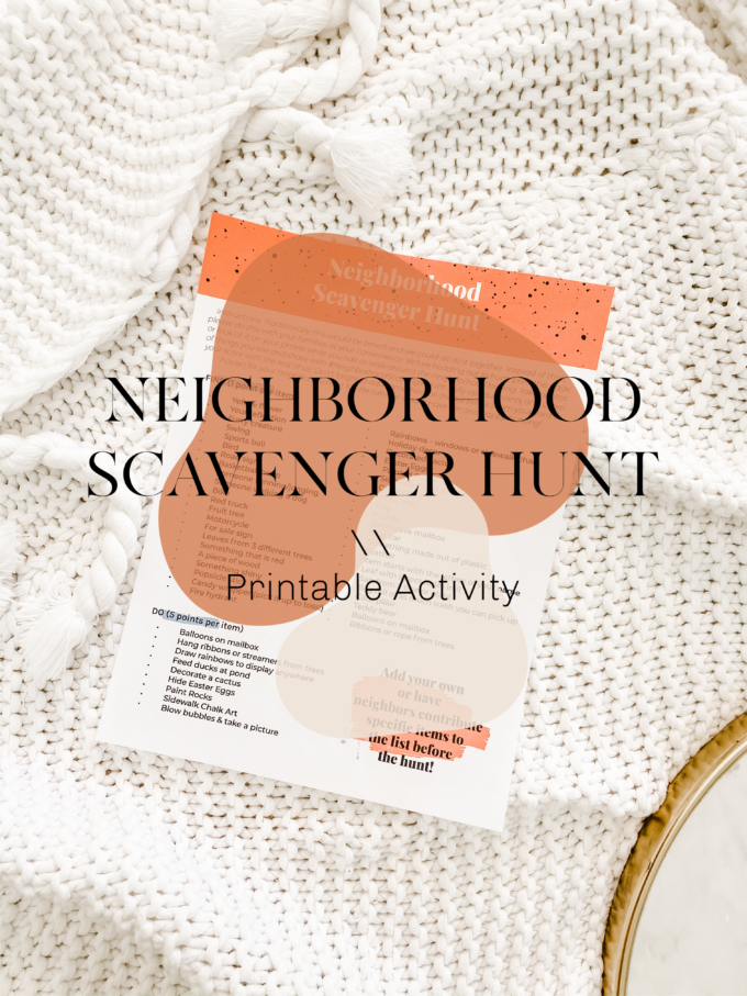 Neighborhood Scavenger Hunt Printable Activity \\ #ProperPrintables