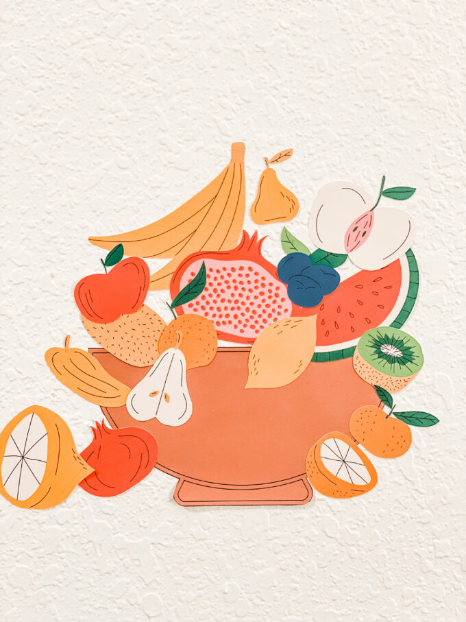 DIY Fruit Stickers on wall