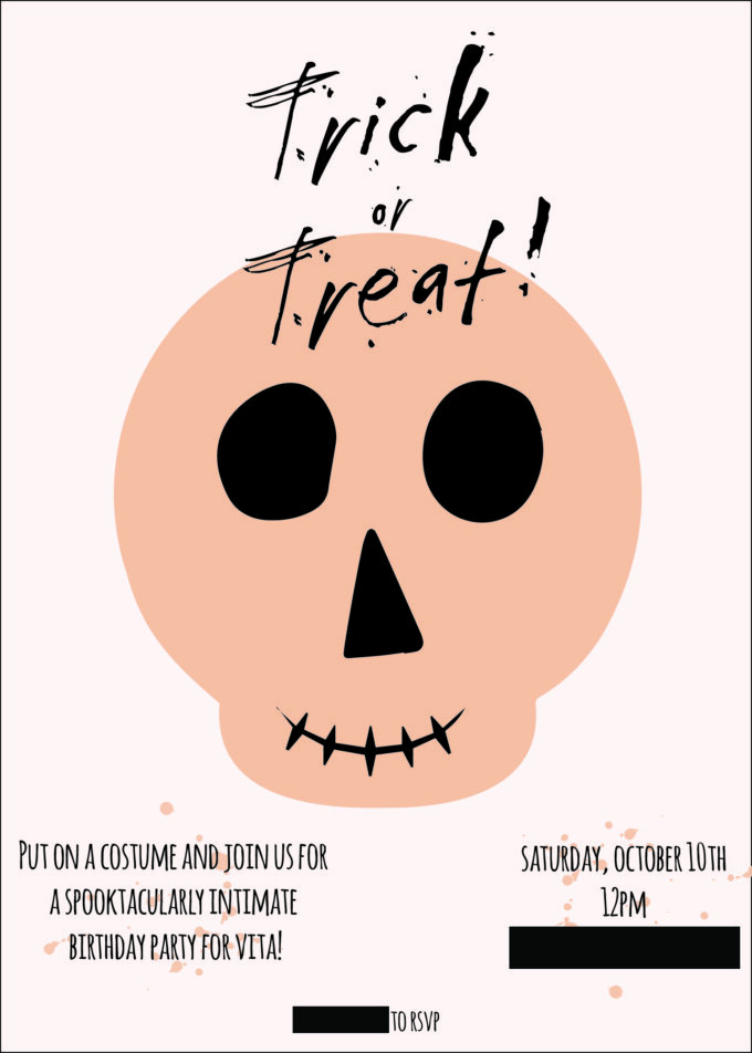 Halloween Birthday Party Invite