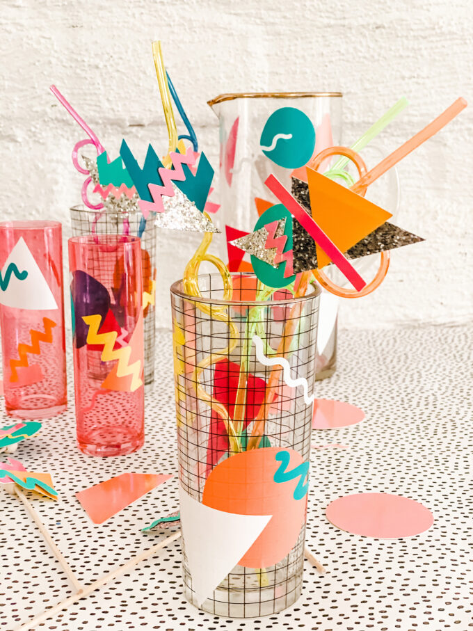 DIY 80's Drink Decor