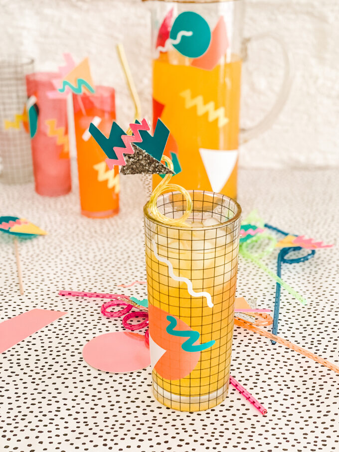 DIY 80's Drink Decor