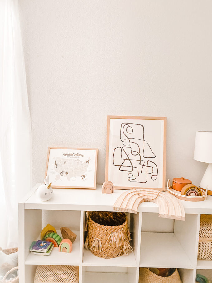 DIY Cork Board Wall Decor For Modern Kids Playroom 