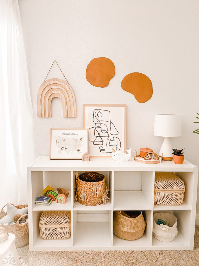 DIY Cork Board Wall Decor For Modern Kids Playroom 