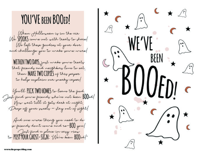 BOO POEM for Neighbors Printable Halloween Card 